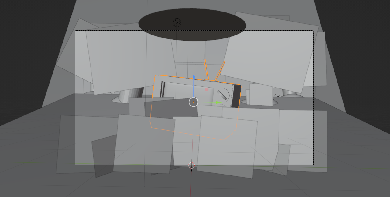 tv picture made in computer art tool blender